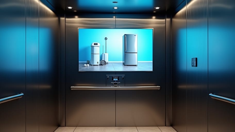 Quảng cáo màn hình LCD trong thang máy